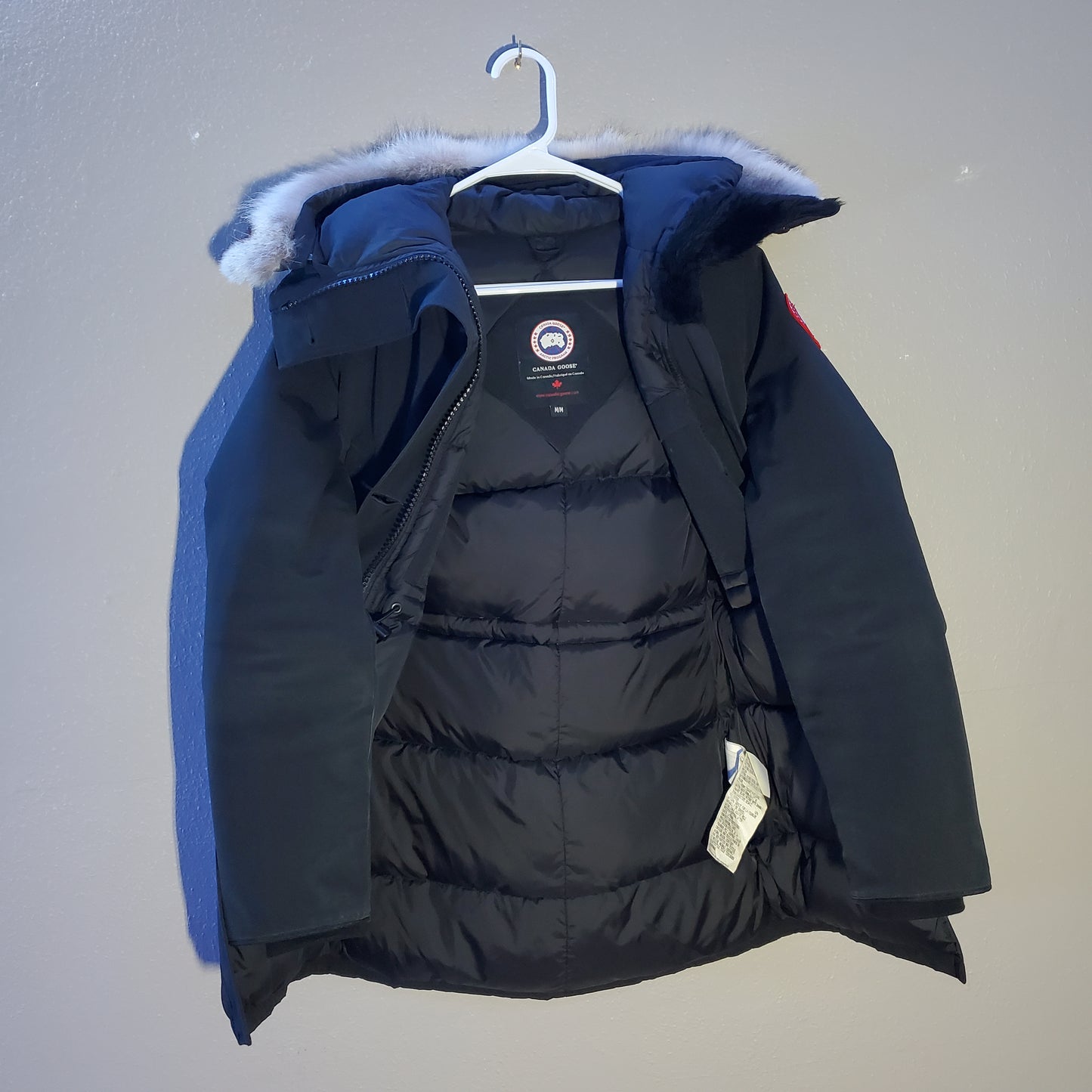 Canada Goose Black Down Parka with Fur Hood (womens)