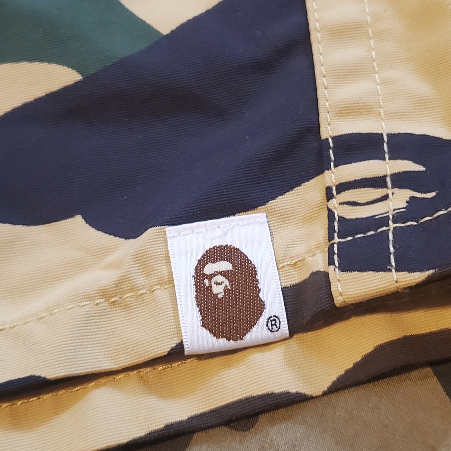 Bape 1st Yellow Camo Polyester Beach Shorts