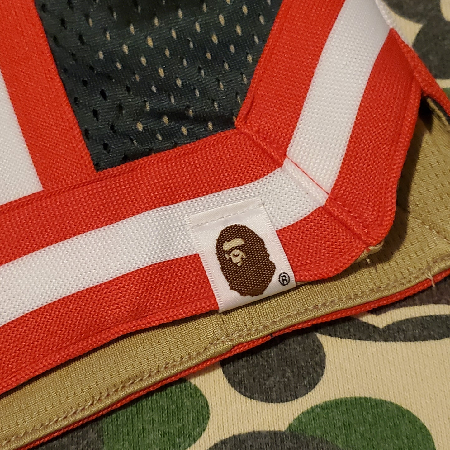 Bape ABC Green Sta Polyester Mesh Basketball Shorts