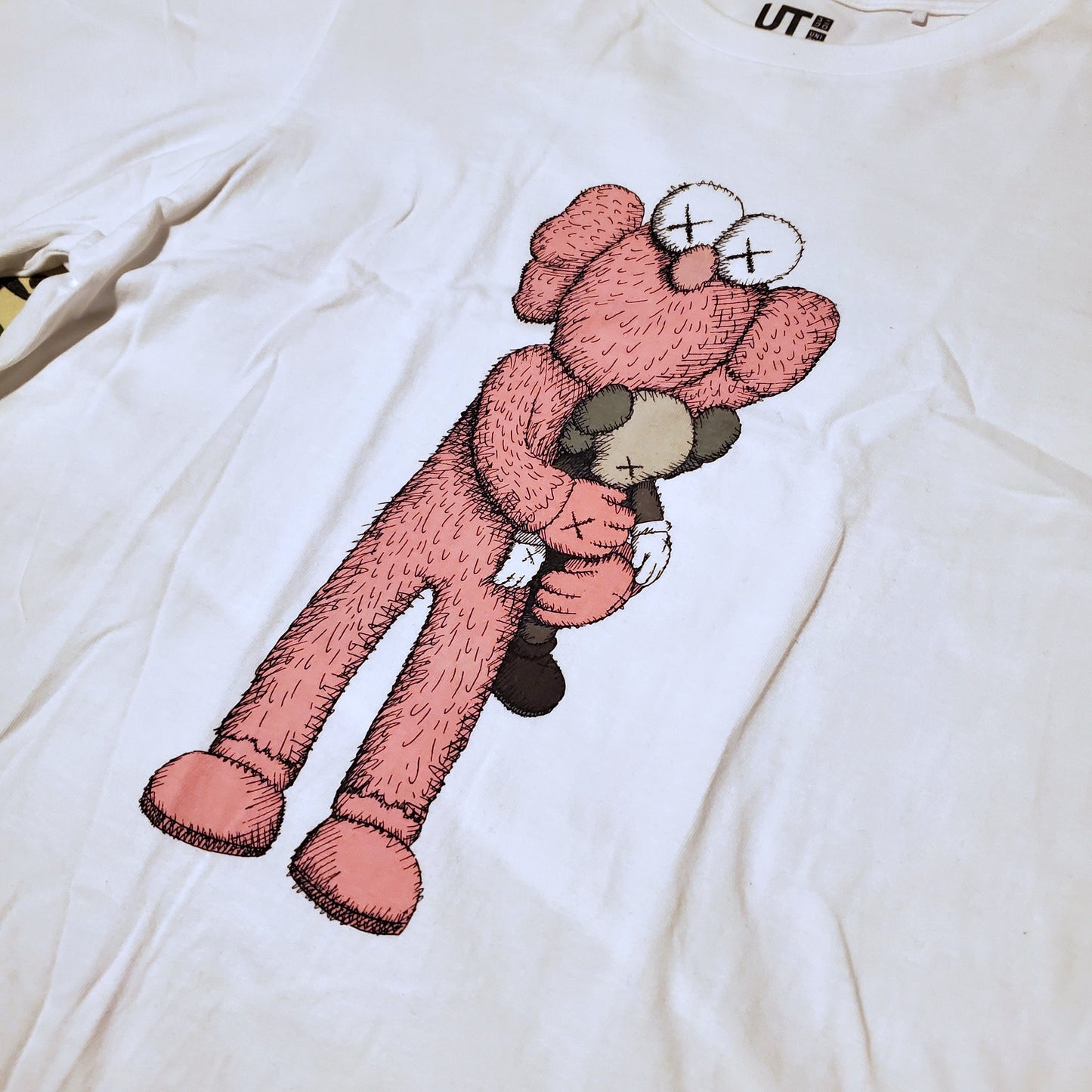 KAWs x Uniqlo UT Figure Graphic Shirt White/Pink