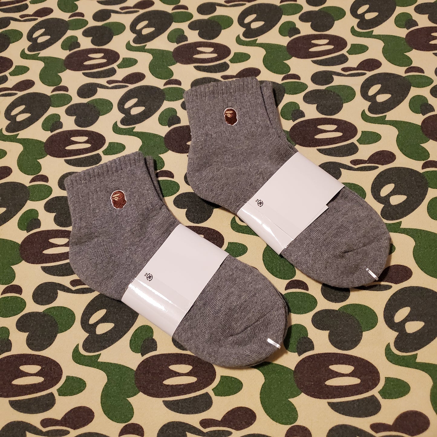 Bape Grey Ankle Socks (2 Pairs)