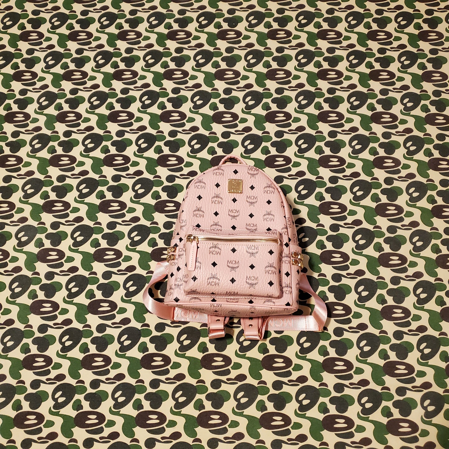 MCM Pink Viestos Stark Backpack