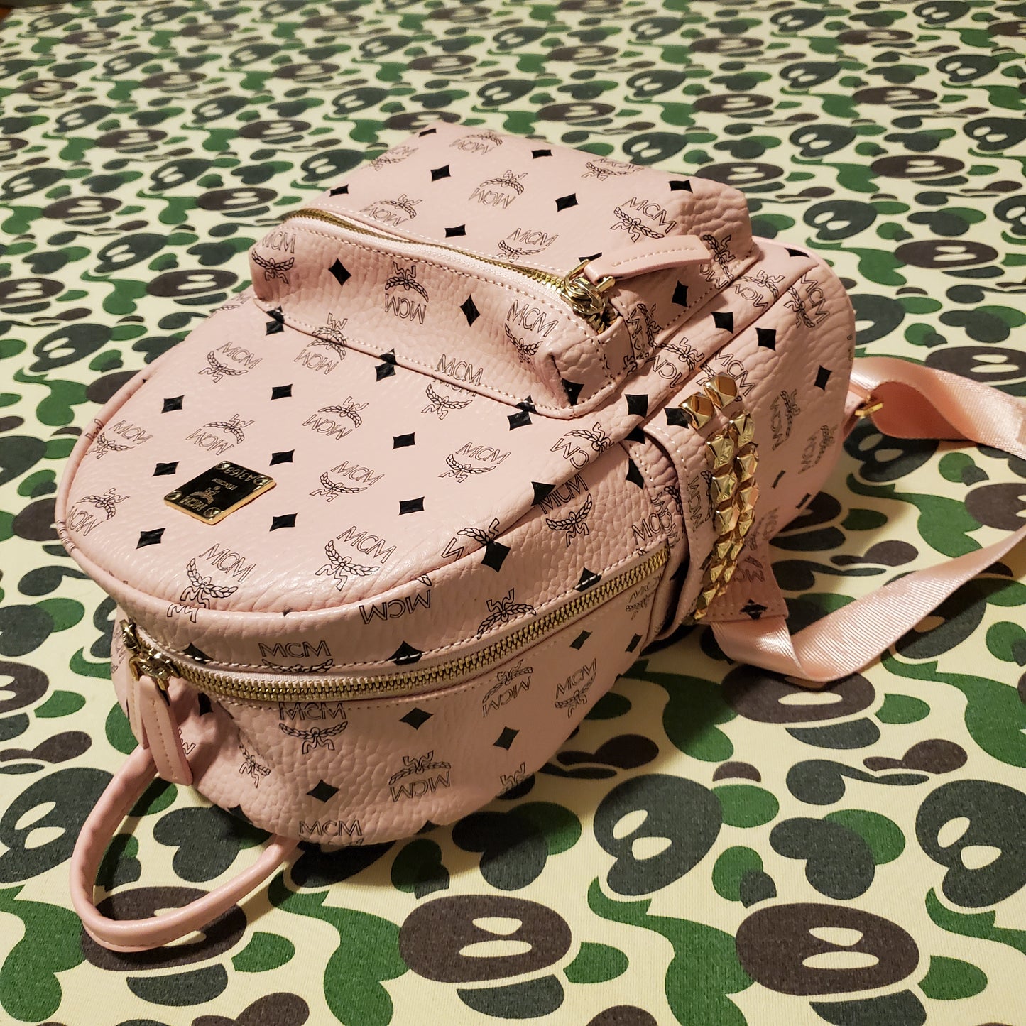MCM Pink Viestos Stark Backpack