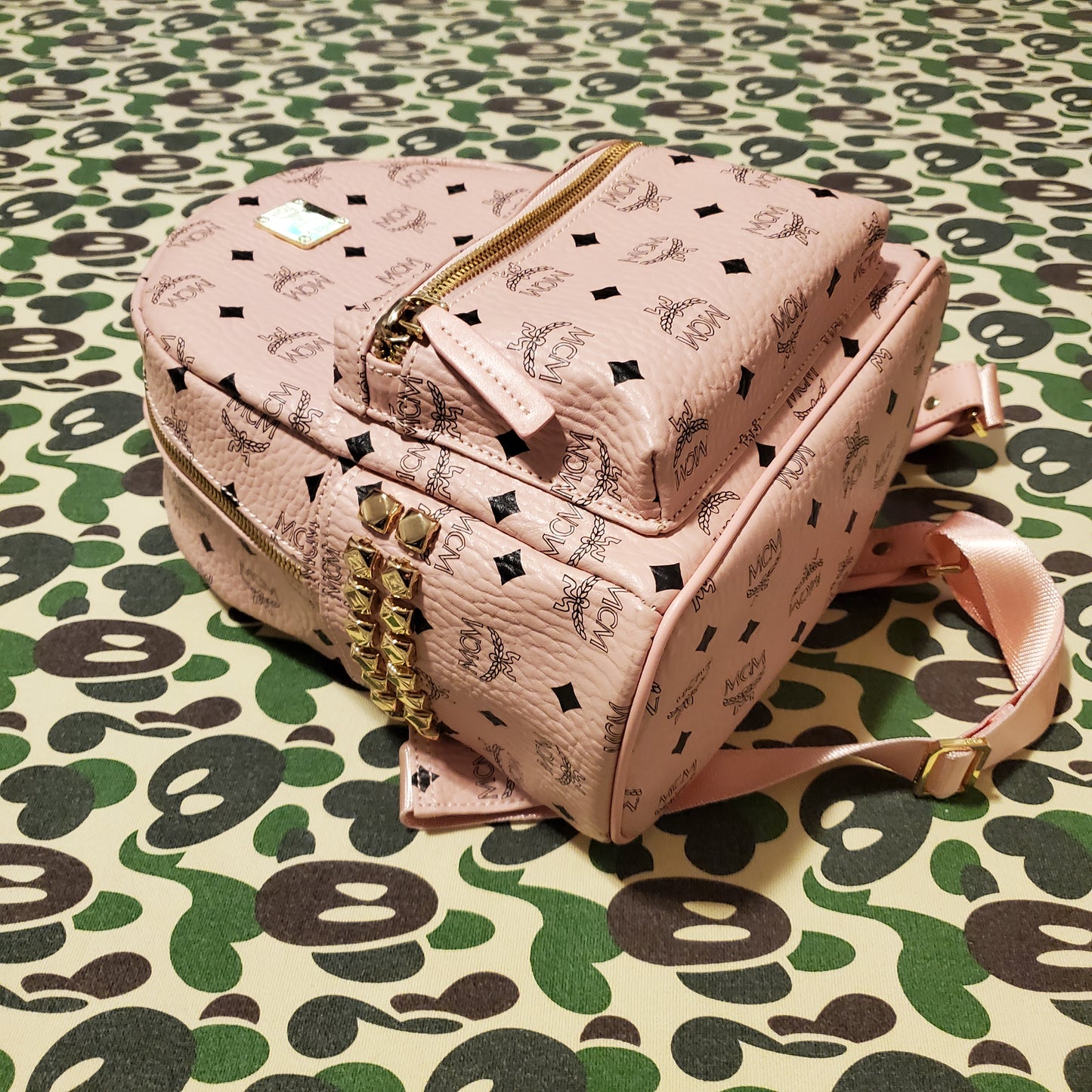 MCM Pink Viestos Stark Backpack