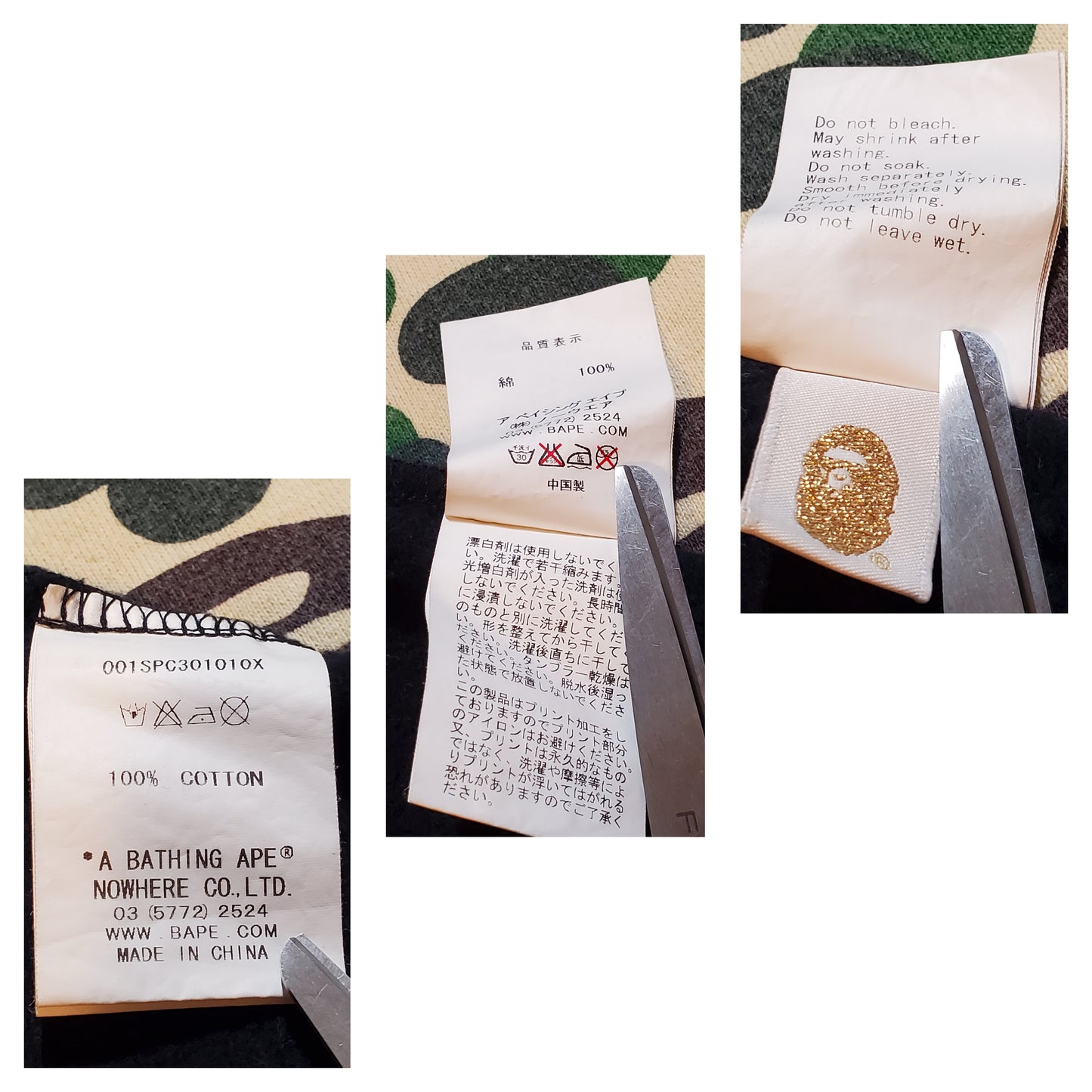 Bape Black Shark Cotton Shorts