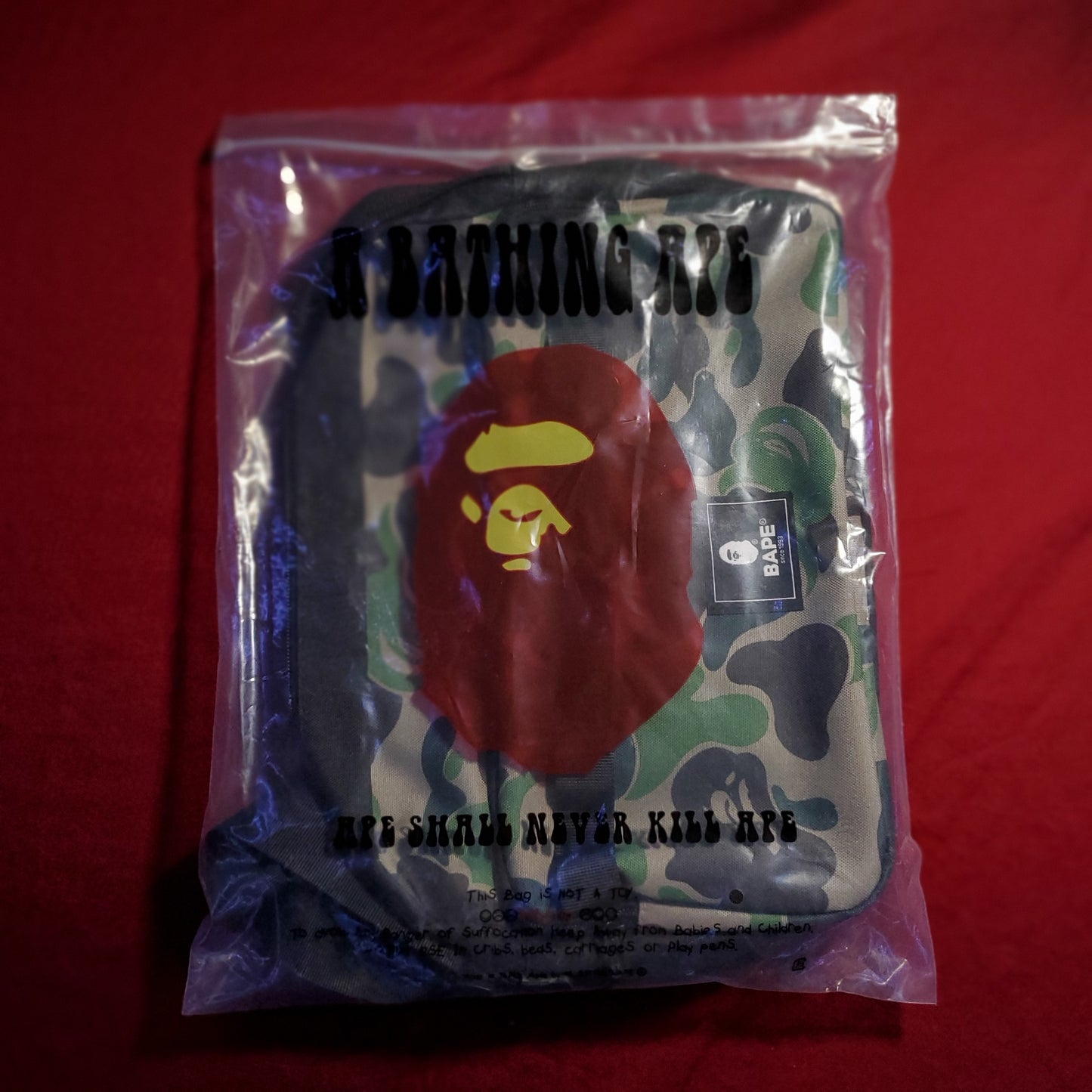 Bape ABC Green Messenger Bag