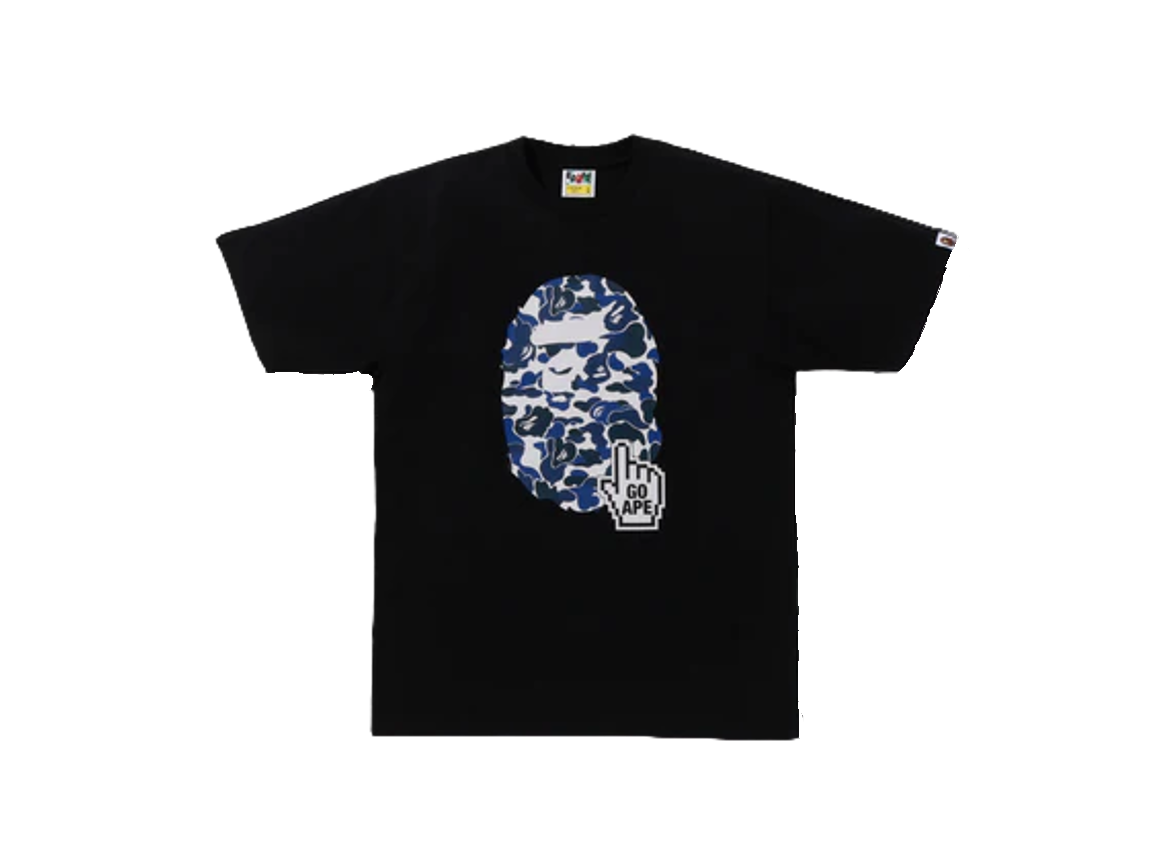 Bape Camo Go Ape Pointer Big Ape Head Shirt (Black)