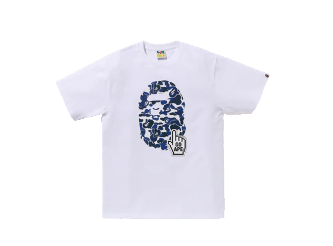 Bape Camo Go Ape Pointer Big Ape Head Shirt (White)