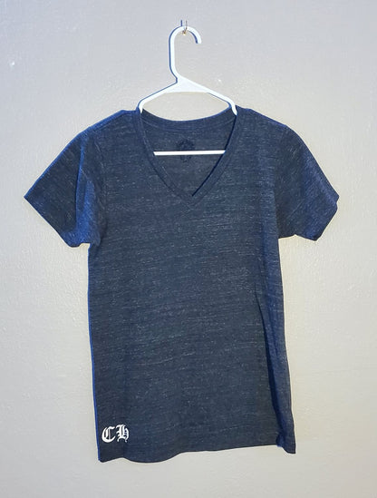 Chrome Hearts V Neck Shirt with Banner Graphic