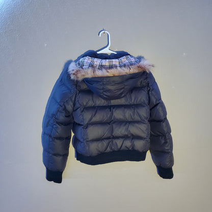 Burberry Puffer Coat With Fur Trim