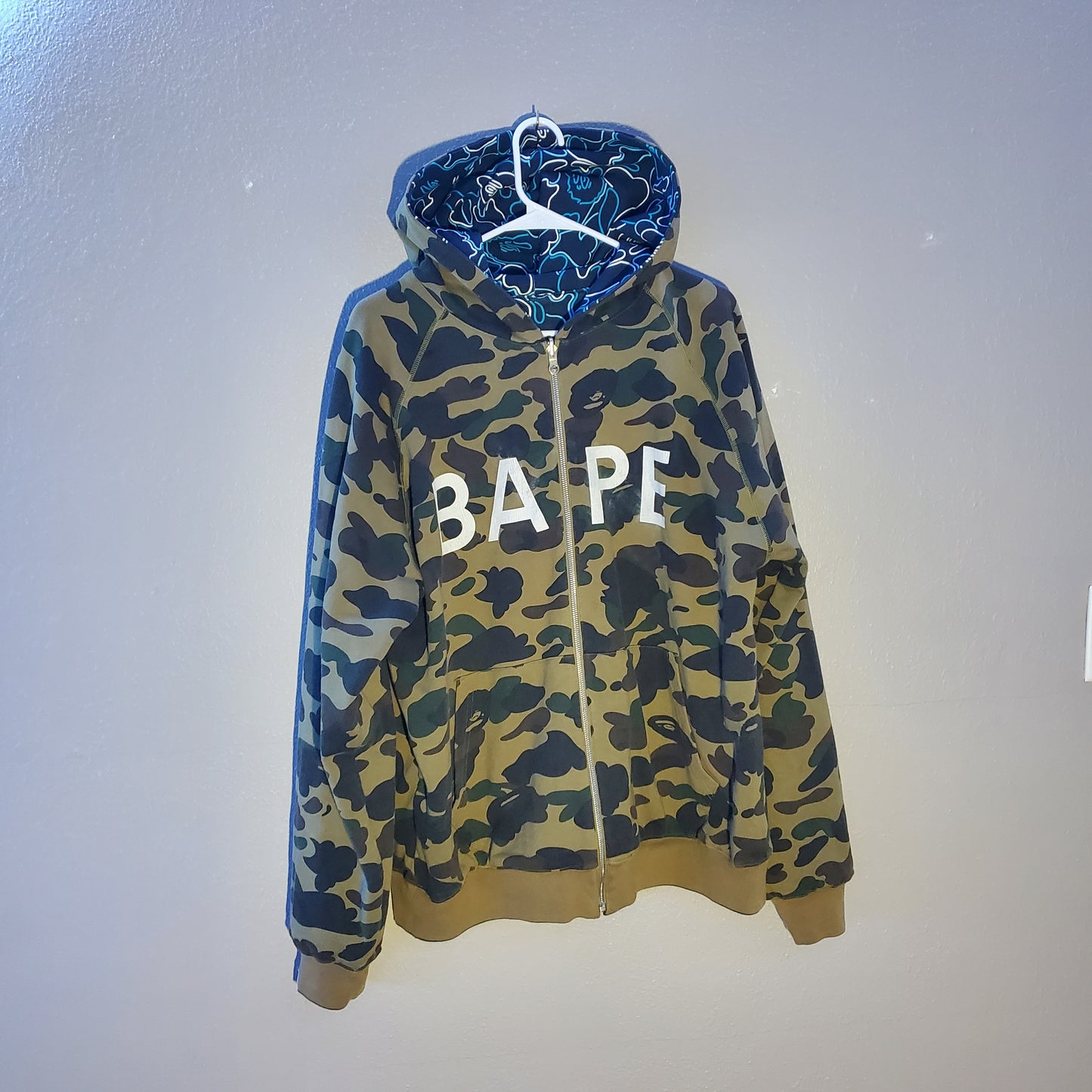 Bape Neon Camo Reversible Hoodie 2007