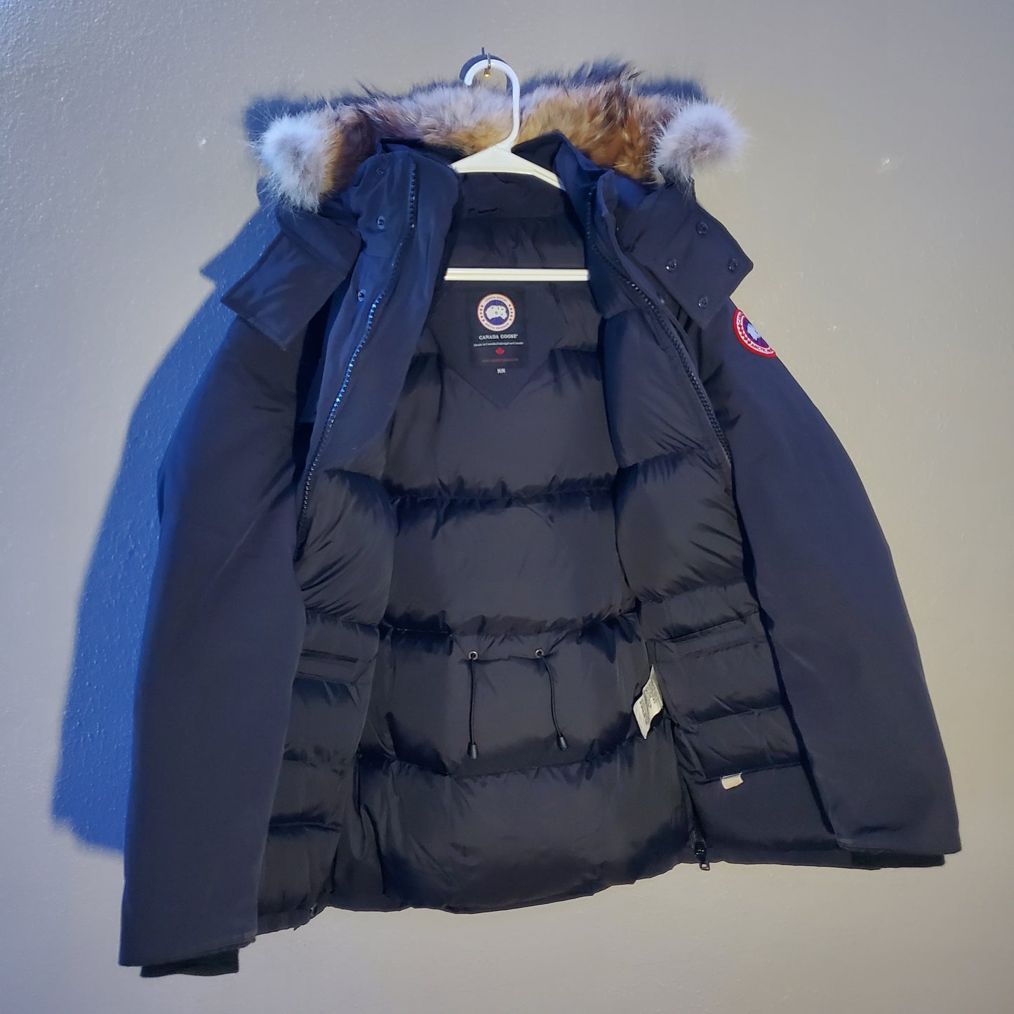 Canada Goose Navy Down Parka with Fur Hood