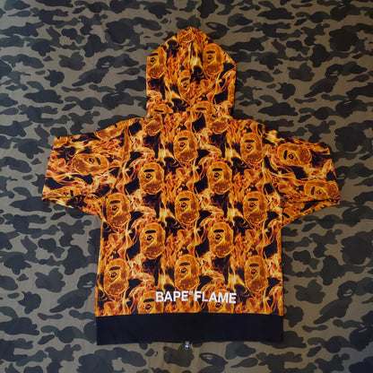 Bape Red Flame Ape Pullover Hoodie '20