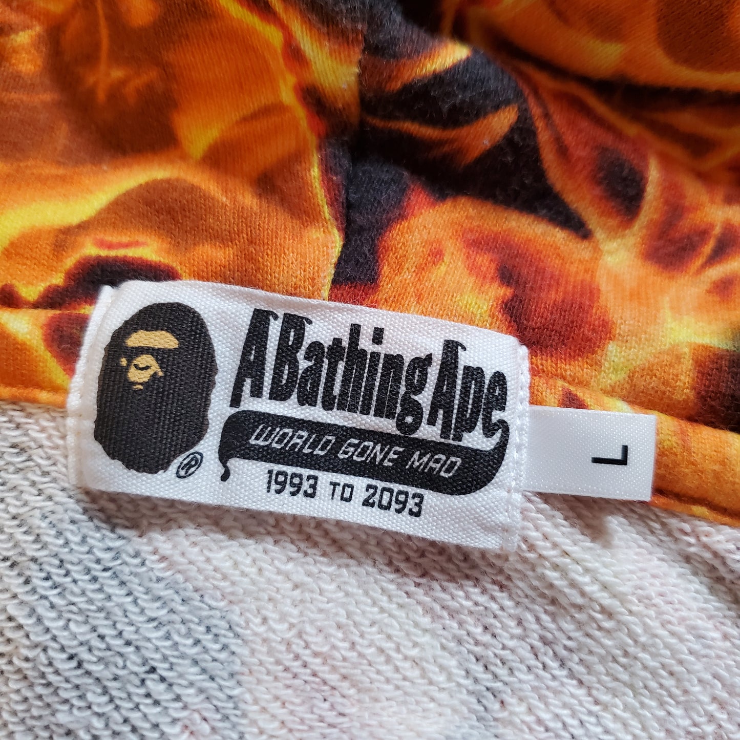 Bape Red Flame Ape Pullover Hoodie '20