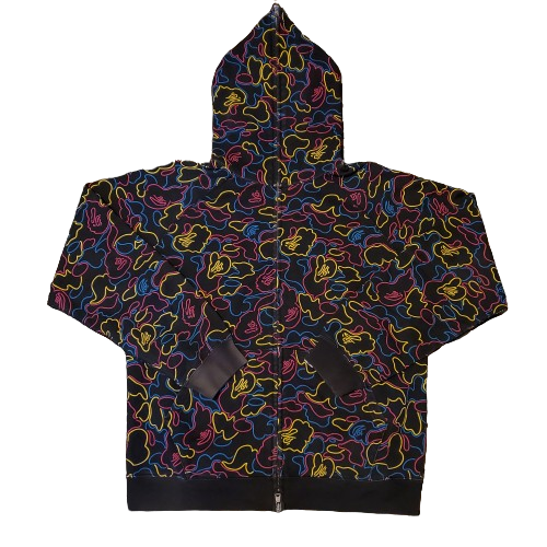 Bape Rainbow Neon Camo Fullzip Hoodie '05