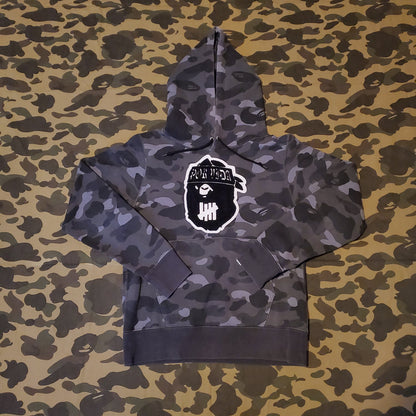 Bape x Undefeated Black Camo Pullover Hoodie