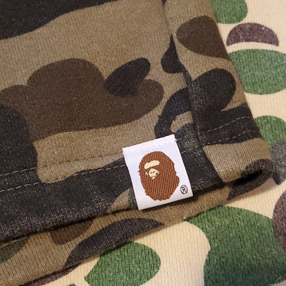 Bape 1st Green Camo Shark Cotton Shorts