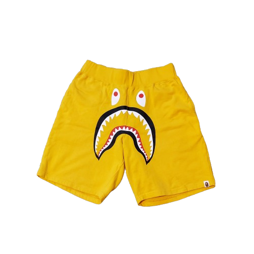 Bape Yellow Shark Cotton Shorts