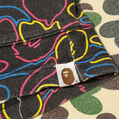 Bape Black Neon Camo Cotton Shorts
