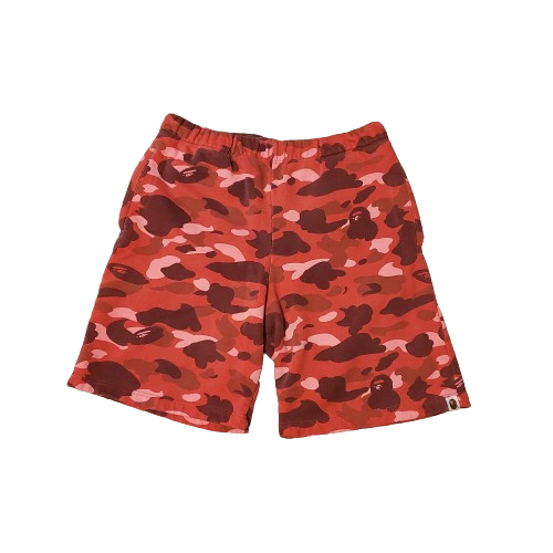 Bape "Pharell" Red Camo Cotton Shorts Japan-Exclusive 2004