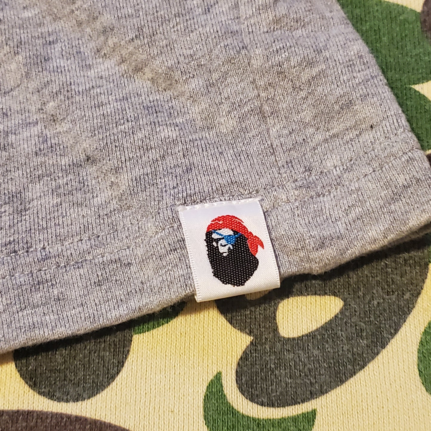 Bape Pirate Grey Cotton Shorts