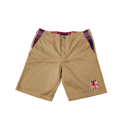 Bape Tan / Blue Plaid Khaki Shorts