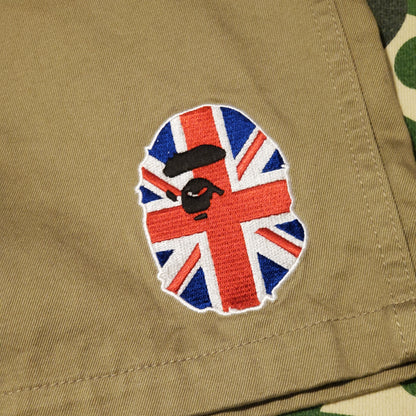 Bape Tan / Blue Plaid Khaki Shorts