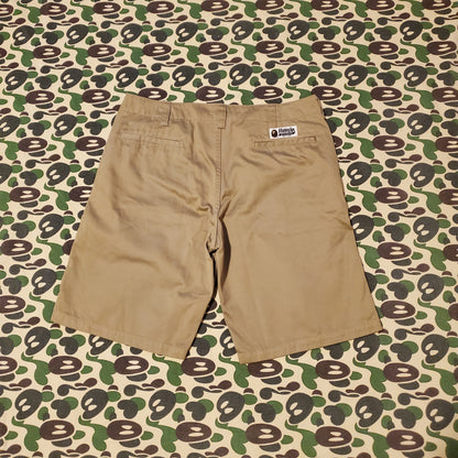 Bape Tan / Blue Plaid Khaki Shorts