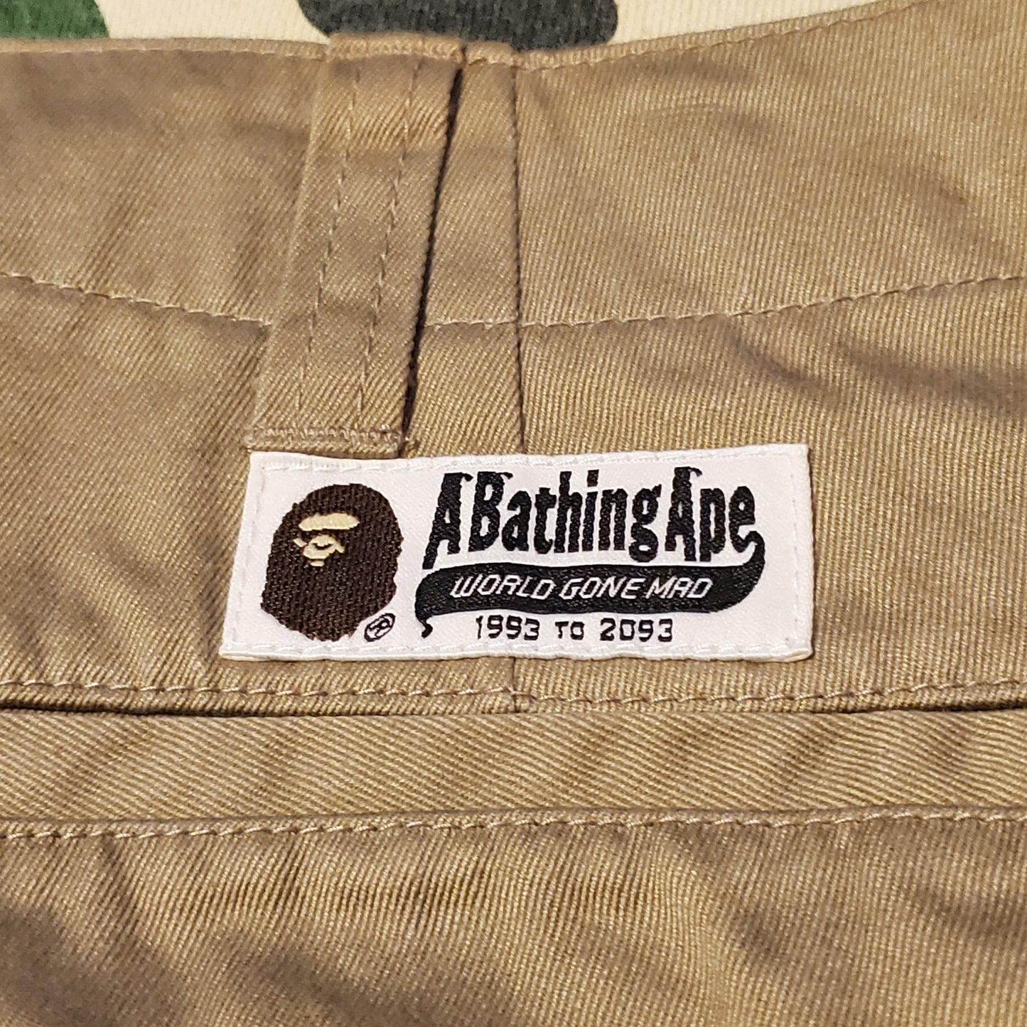 Bape Tan / Blue Plaid Khaki Shorts