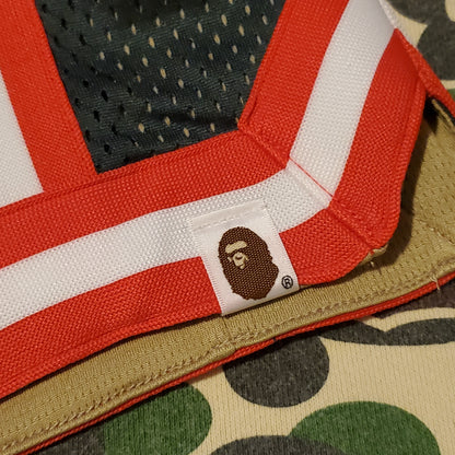 Bape ABC Green Sta Polyester Mesh Basketball Shorts