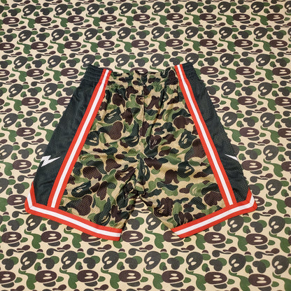 Bape ABC Green Sta Polyester Mesh Basketball Shorts