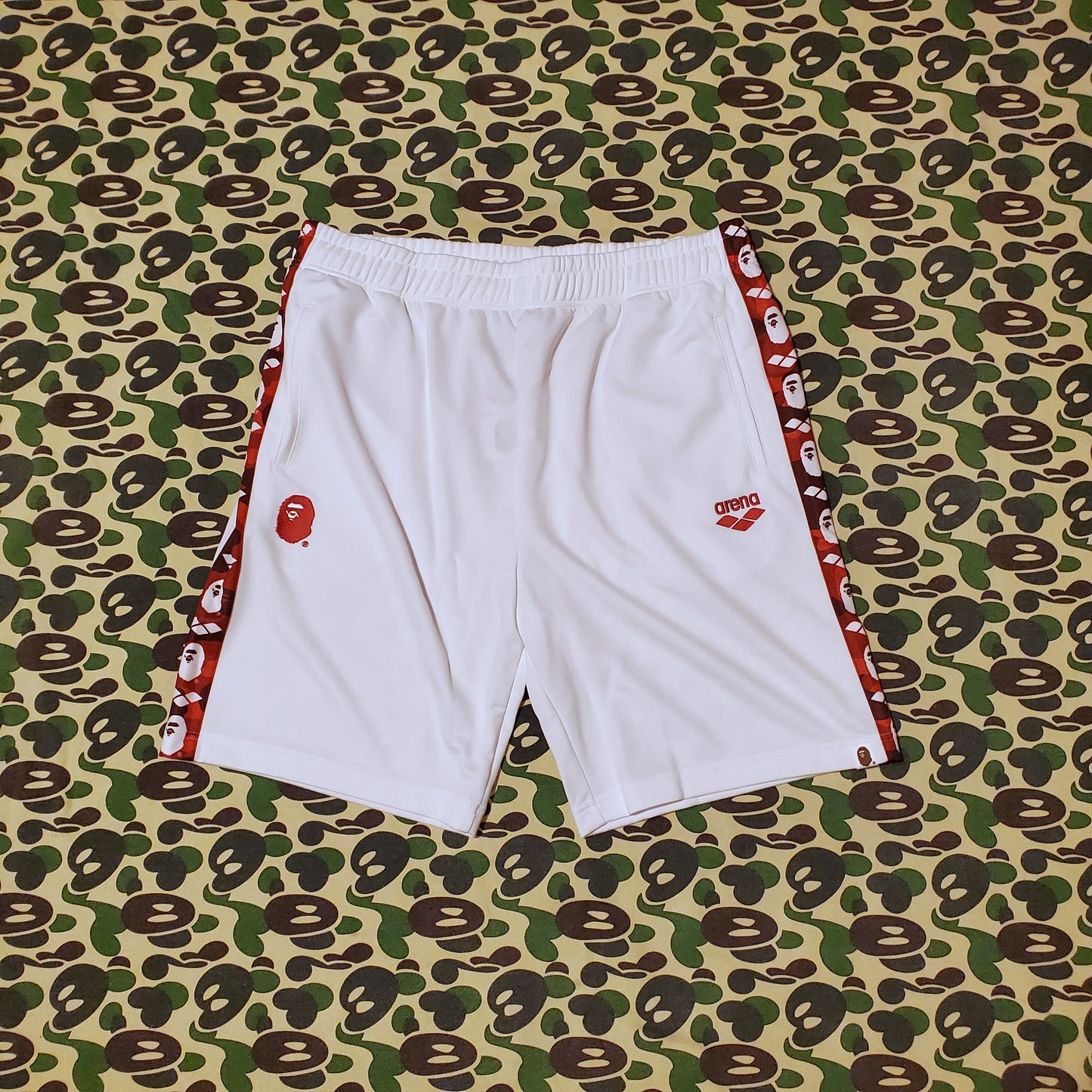 Bape x Arena Polyester Jersey Shorts Brand New