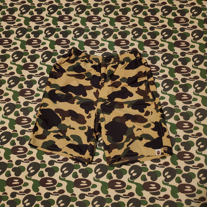 Bape 1st Yellow Camo Polyester Beach Shorts