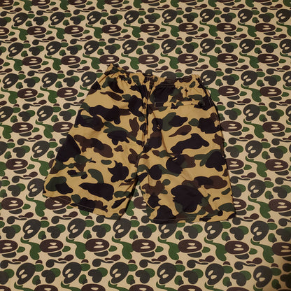 Bape 1st Yellow Camo Polyester Beach Shorts
