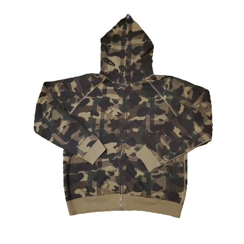 Bape Green Plaid Fullzip Hoodie '10