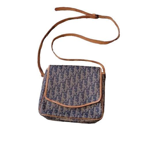 Dior Vintage Brown Monogram Crossbody Bag #3281