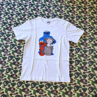 KAWs x Sesame Street x Uniqlo UT Graphic Shirt White