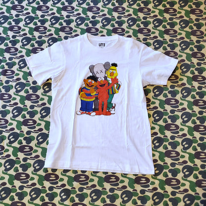 KAWs x Sesame Street x Uniqlo UT Graphic Shirt White