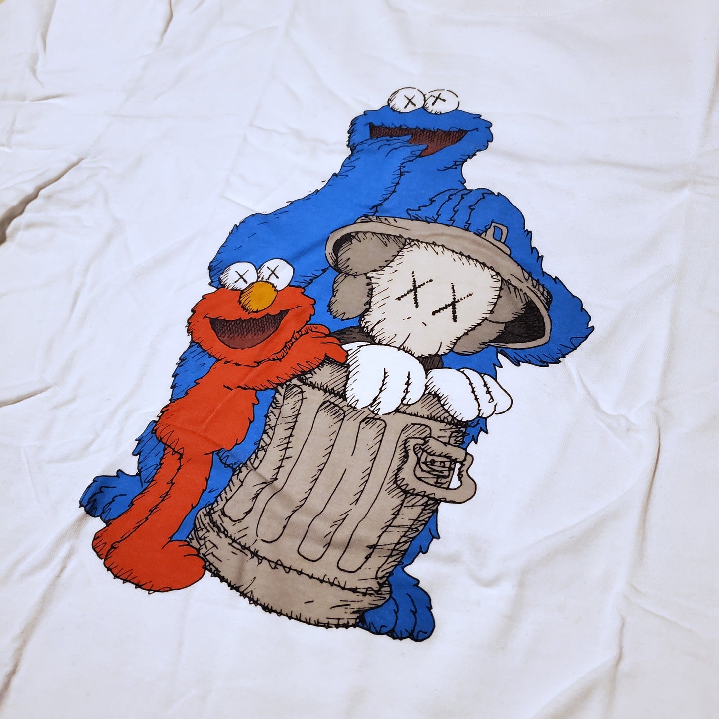 KAWs x Sesame Street x Uniqlo UT Graphic Shirt White