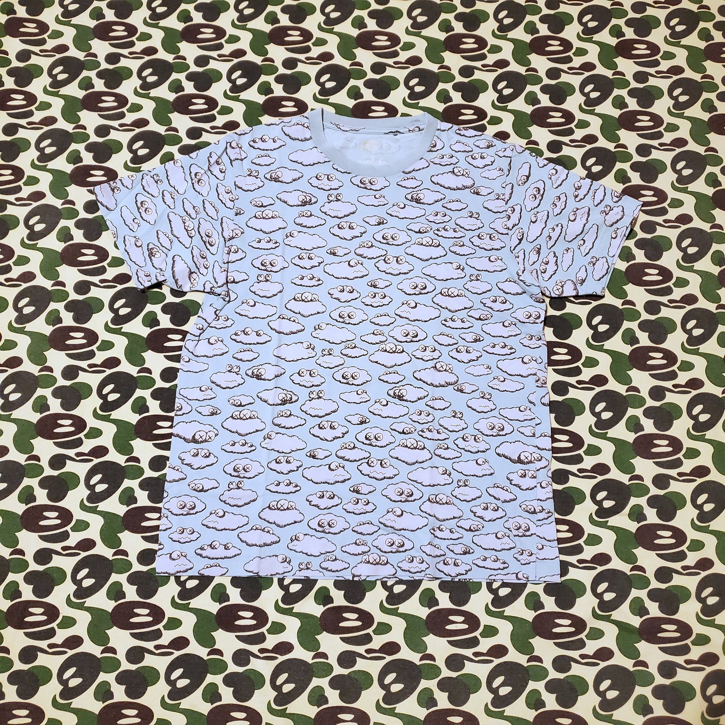 KAWs x Uniqlo UT Clouds Graphic Shirt Mint Green