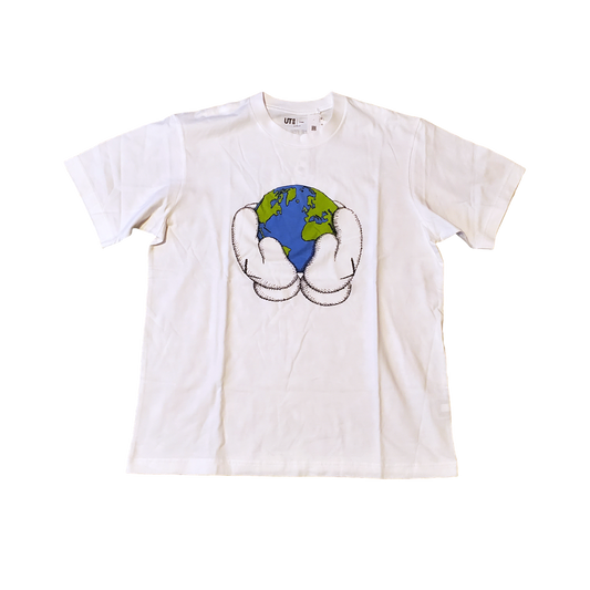 KAWs x Uniqlo UT Earth Graphic Shirt White