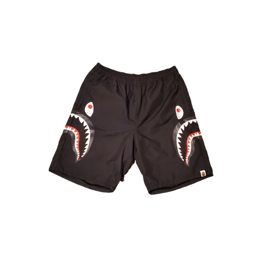 Bape Black Side Shark Polyester Shorts