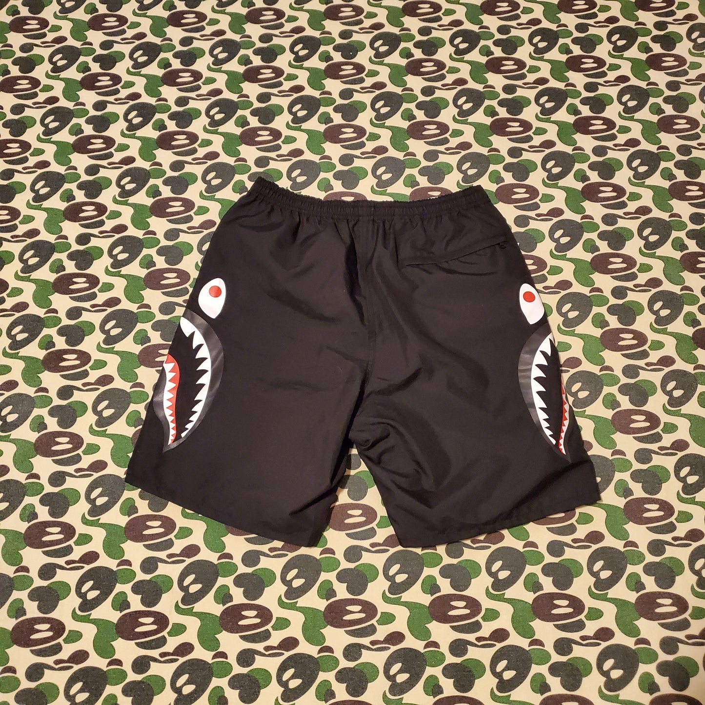 Bape Black Side Shark Polyester Shorts