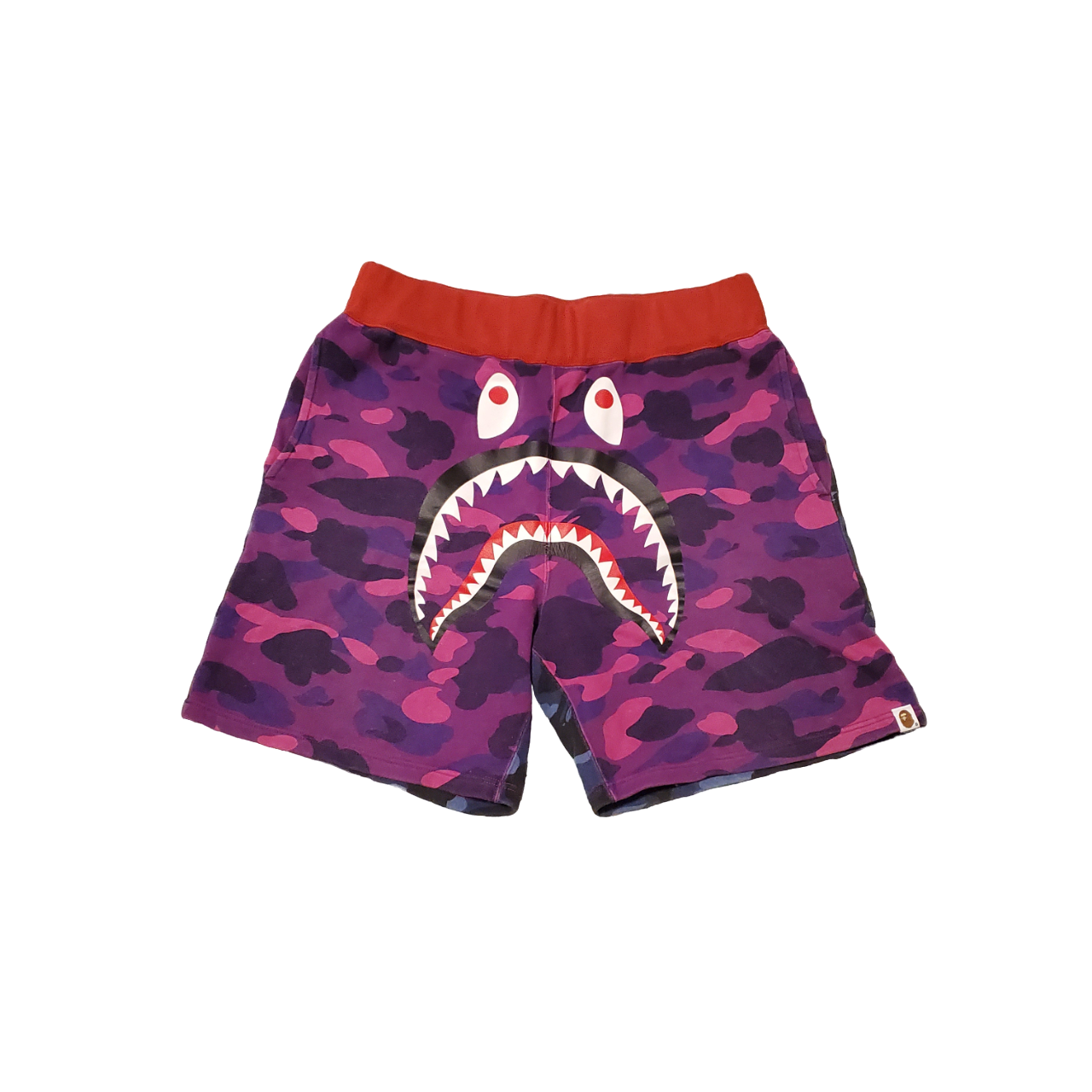 Bape Crazy Camo Cotton Shark Shorts