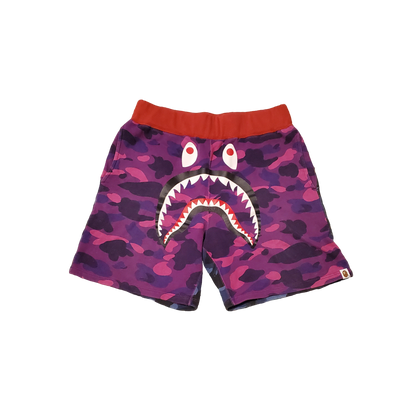 Bape Crazy Camo Cotton Shark Shorts