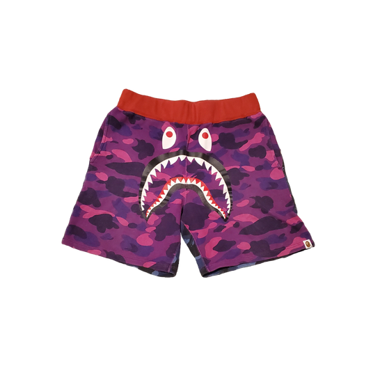 Bape Crazy Camo Cotton Shark Shorts