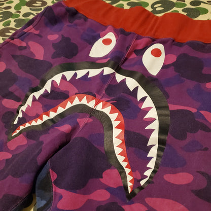 Bape Crazy Camo Cotton Shark Shorts