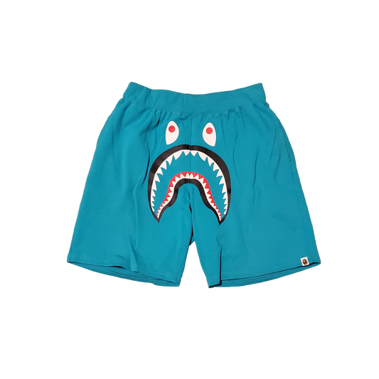 Bape Cyan Cotton Shark Shorts