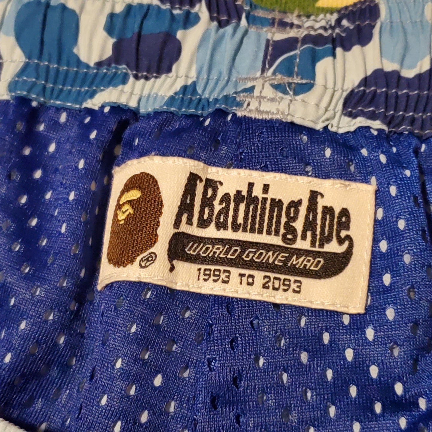 Bape ABC Blue Polyester Shorts