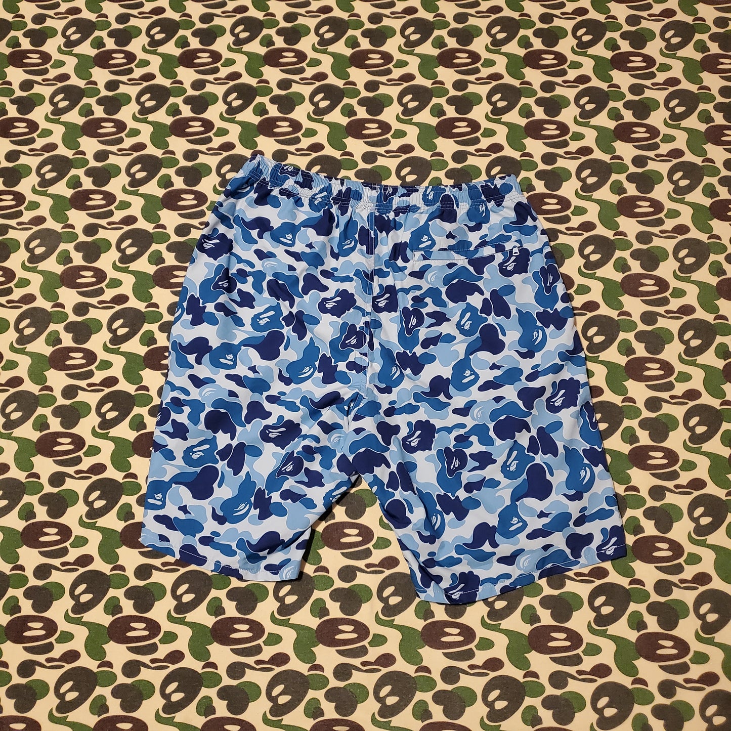 Bape ABC Blue Polyester Shorts